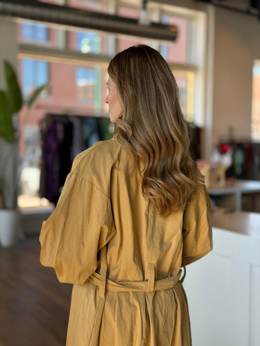 The Lulo Project NWT Gautape Trench Coat in Camel, XLarge