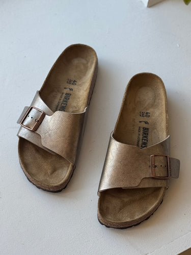 Birkenstock Catalina Metallic Sandals, 40/9 narrow