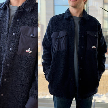 Holubar NWT Navy Fleece Jacket, Large