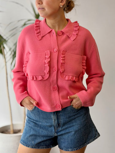 Chinti & Parker NWT The Sea Breeze Jacket in Punch Pink, XSmall