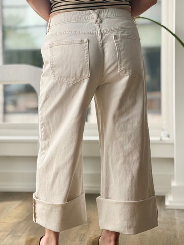 Dissh Ivory Wide Leg Jeans, 10