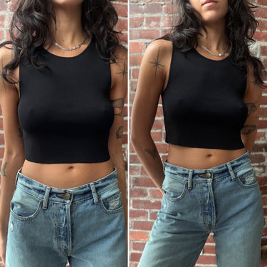 Staud Black Tank Top, Large