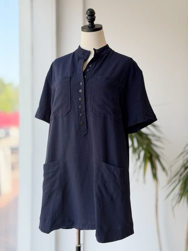 Sezane Navy Sonali Dress, 40/8