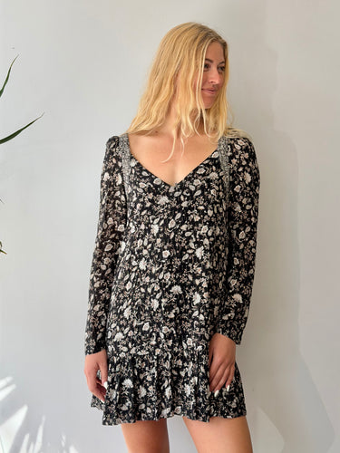 Intermix Black Paisley Floral Dress, 8