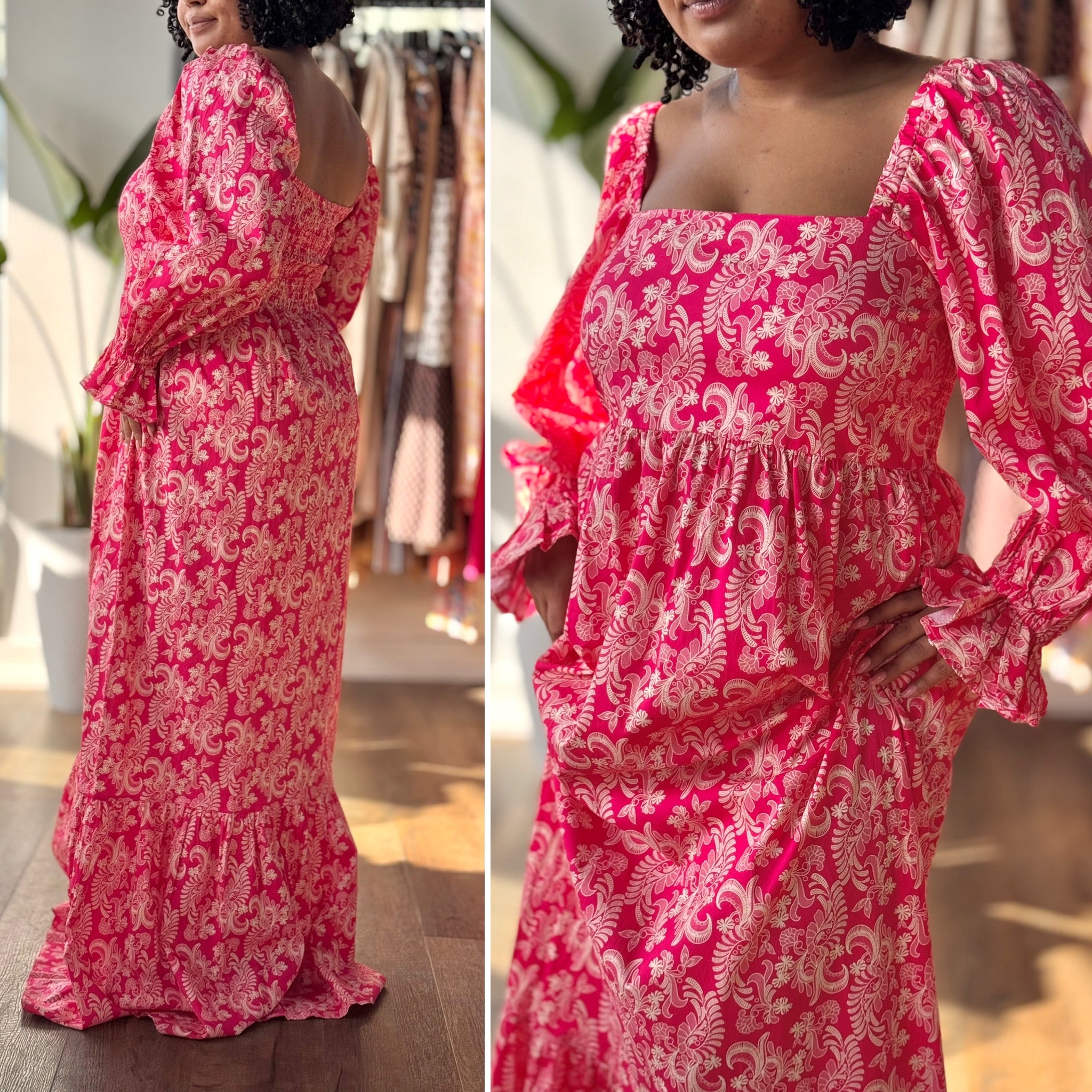 The Lulo Project NWT Pink Paisley Dress, Medium – Haberdashery