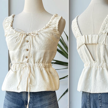 Ciao Lucia Ilaria Top in Ivory Jacquard, Medium