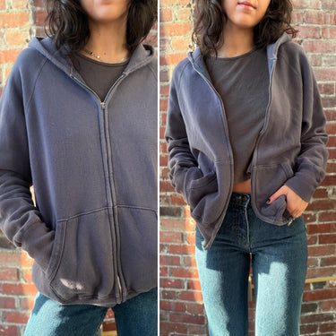 Wearhouse Co Full Zip Blue Hoodie, Men's Large