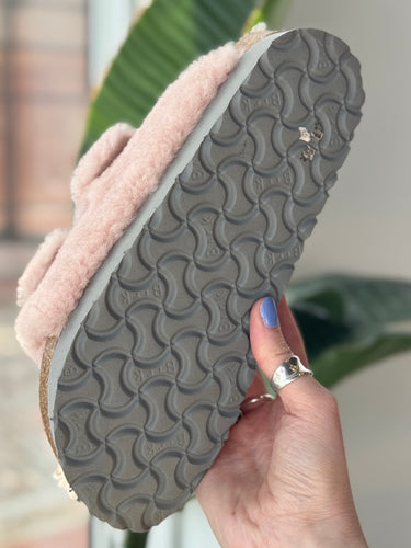 Papillio Pink Fuzzy Sandals, 38