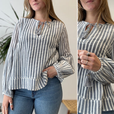 Ulla Johnson NWT Iliana Blouse in Marine, US 8