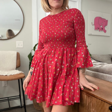 Christy Dawn Raena Mini Dress in Crimson Garden Floral, XSmall