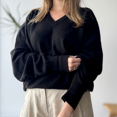 Clan Douglas Black Cashmere Sweater, XXLarge