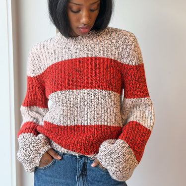 La Ligne Color Block Balloon Sleeve Sweater, Small