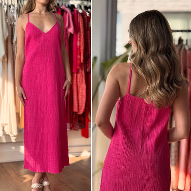 Mara Hoffman NWT Isabella Slip Dress in Hot Pink, Medium