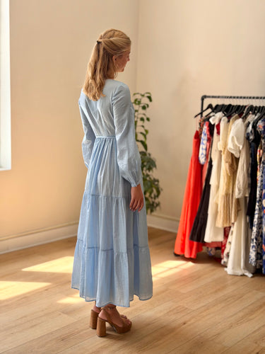 Baum Und Pferdgarten NWT Aymelina Cerulean Blue Wrap Dress, 34