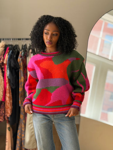 Farm Rio Abstract Print Sweater, XSmall