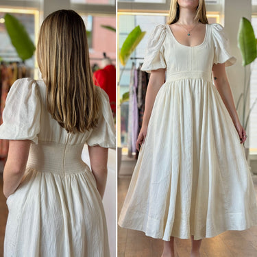 La Ligne Daphne Dress in Ivory AS IS , Medium