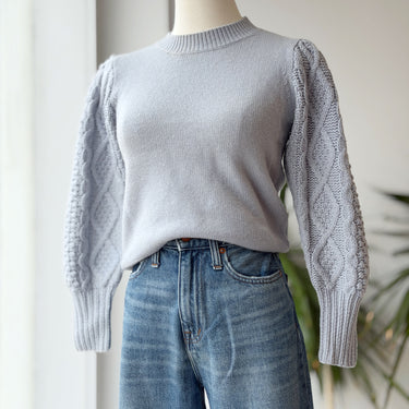 CO Puff Sleeve Wool Cashmere Sweater, XSmall