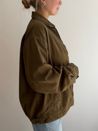 Reformation Marco Bomber Jacket in Olive, Medium