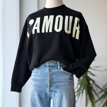 Clare V Black L'Amore Sweatshirt, XSmall