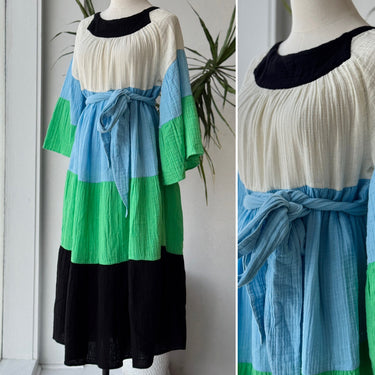 Anaak Gauzy Colorblock Maxi Dress, 1/Small