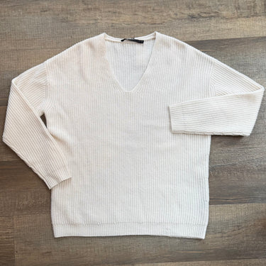 Jenni Kayne Wool Cashmere Cream Cabin Sweater, XXSmal