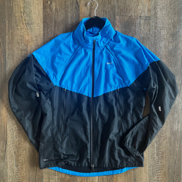 Nike Blue and Black Windbreaker Jacket, Men's Medium
