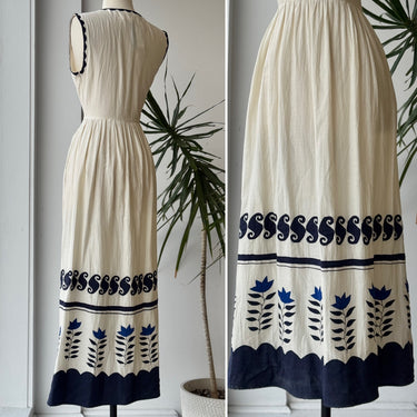 Carolina K Embroidered V Neck Dress, Small