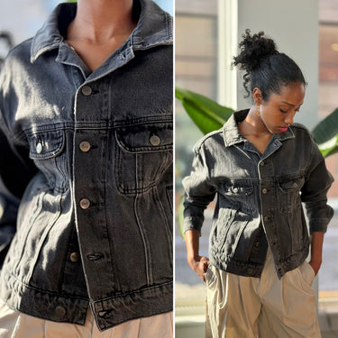 Reformation Charcoal Denim Jacket, XSmall