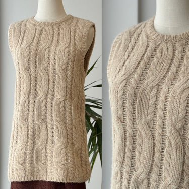 Toteme Cable Knit Alpaca Blend Sweater Vest, XXSmall