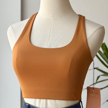 Girlfriend Collective NWT Square Neck Sports Bra in Mustard, XSmall