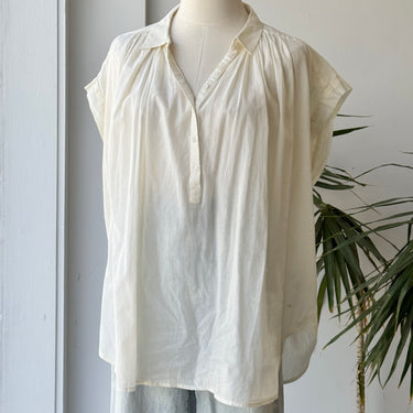 Nili Lotan Normandy Cream Blouse, Small
