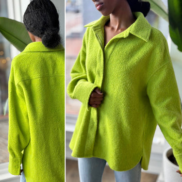 Samsoe Samsoe Inez Shirt Jacket in Macaw Green, Small