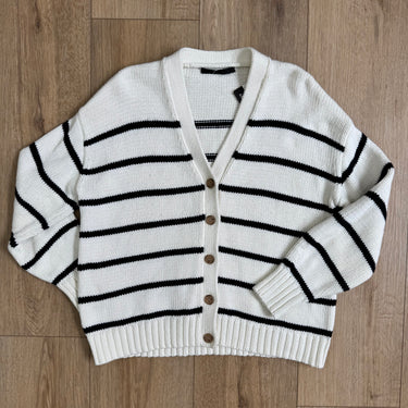 Jenni Kayne Chloe Striped Cotton Cardigan, XSmall
