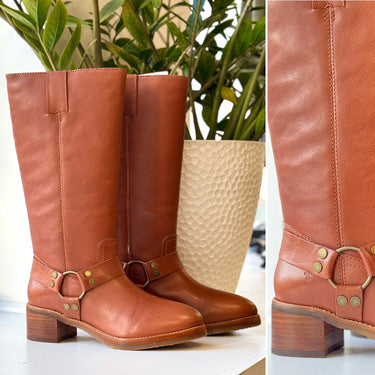 Frye Campus Style Boots in Cognac, 8