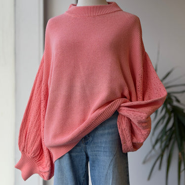 Mr. Mittens  Balloon Sleeve Oversized Sweater, Small