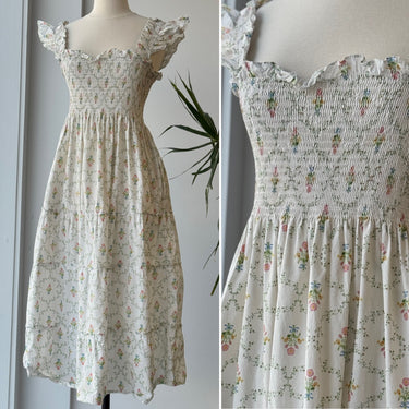 Hill House White Floral Nap Dress - faint marks, XXLarge