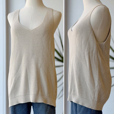 It Is Well Oat Knit Tank Top, Large
