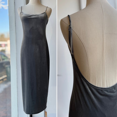 Reformation NWT Merel Velvet Dress in Silver, Medium