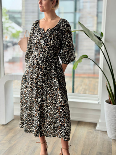 The Great Animal Print Shoreline Dress, 0/XSmall