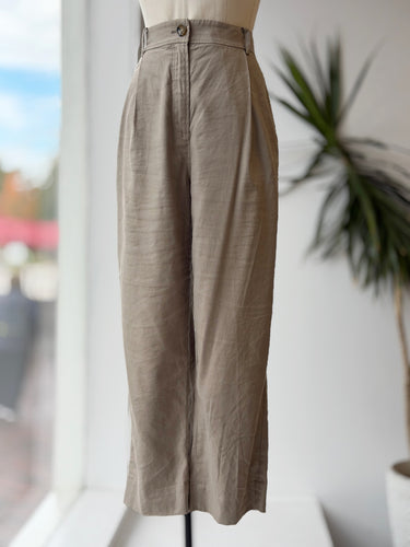 The Reset Beige Wide Leg Pants, Medium