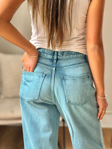 Sayaka Davis Regular Fit Denim in Aqua, Small