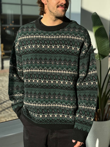 Closed Wool Fair Isle Sweater, Men's XLarge