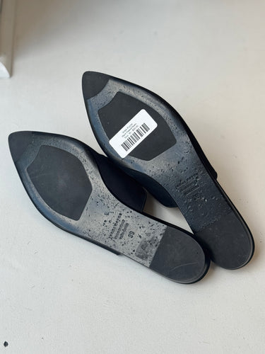 Jenni Kayne Black Pointed Mules, 39