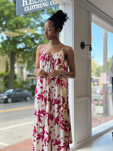 Mara Hoffman Silk Tropical Floral Dress, XSmall