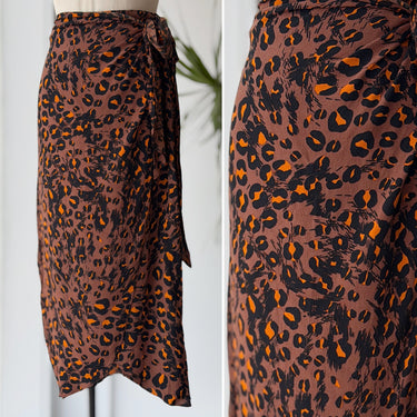 Whistles Leopard Wrap Skirt, US 6