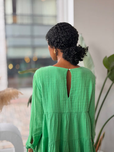 Anaak AS IS Kelly Green Tiered Dress, 1