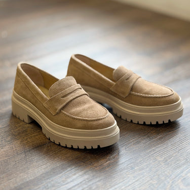Patina  Suede Loafers, 38.5
