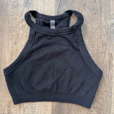 Commando Black Crop Top, Medium
