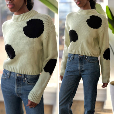 Tibi  Polka Dot Sweater Wool Blend, Small