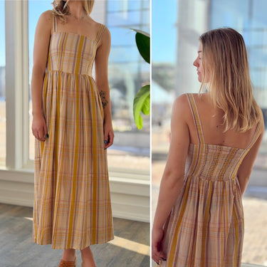 Christy Dawn Gwen Dress in Honey Plaid AS IS , Medium